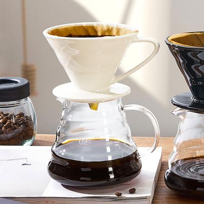 Coffee Pot Set Sharing Pot Coffee Filter Cup Hand Brew Coffee Set Reusable Coffee Utensils Coffee Servers Accessories