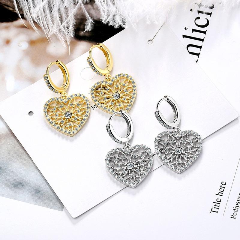 Lindon Damen-Ohrringe aus Zirkon-Kupferlegierung – Ohrringe mit Anhänger für Hochzeit, Party, Geschenk