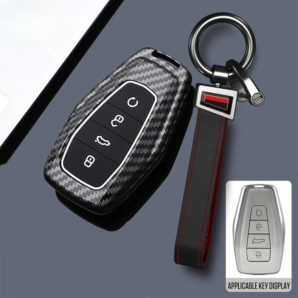 ABS Kohlefaser Auto Schlüsselhülle Abdeckung für Geely Coolray X6 X7 EX7 Emgrand Global Hawk GX7 Fernbedienungszubehör