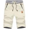 Pantaloni Corti Casual Versatili da Uomo alla Moda con Tasche e Cuciture Lente