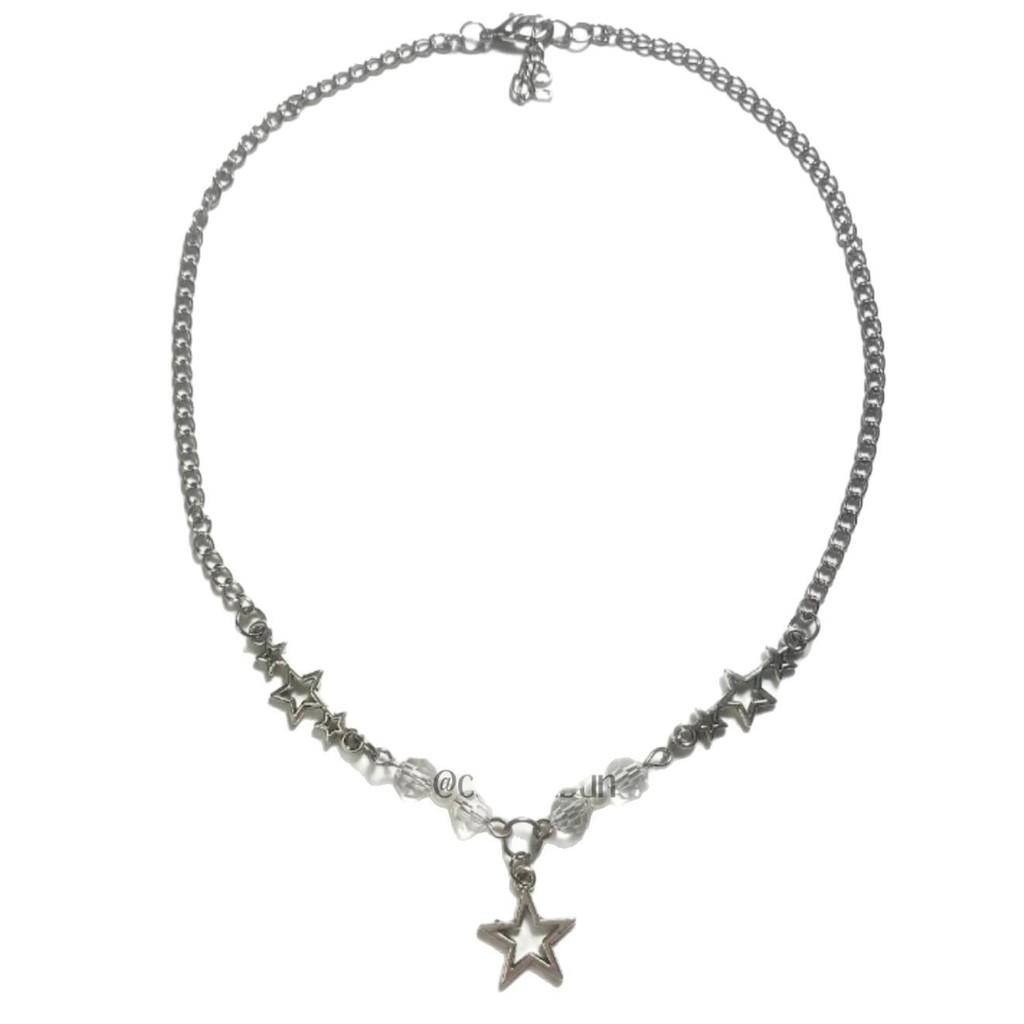 Y2k Star Pendant Necklace With Alloy Geometric Charm For Fashion Women