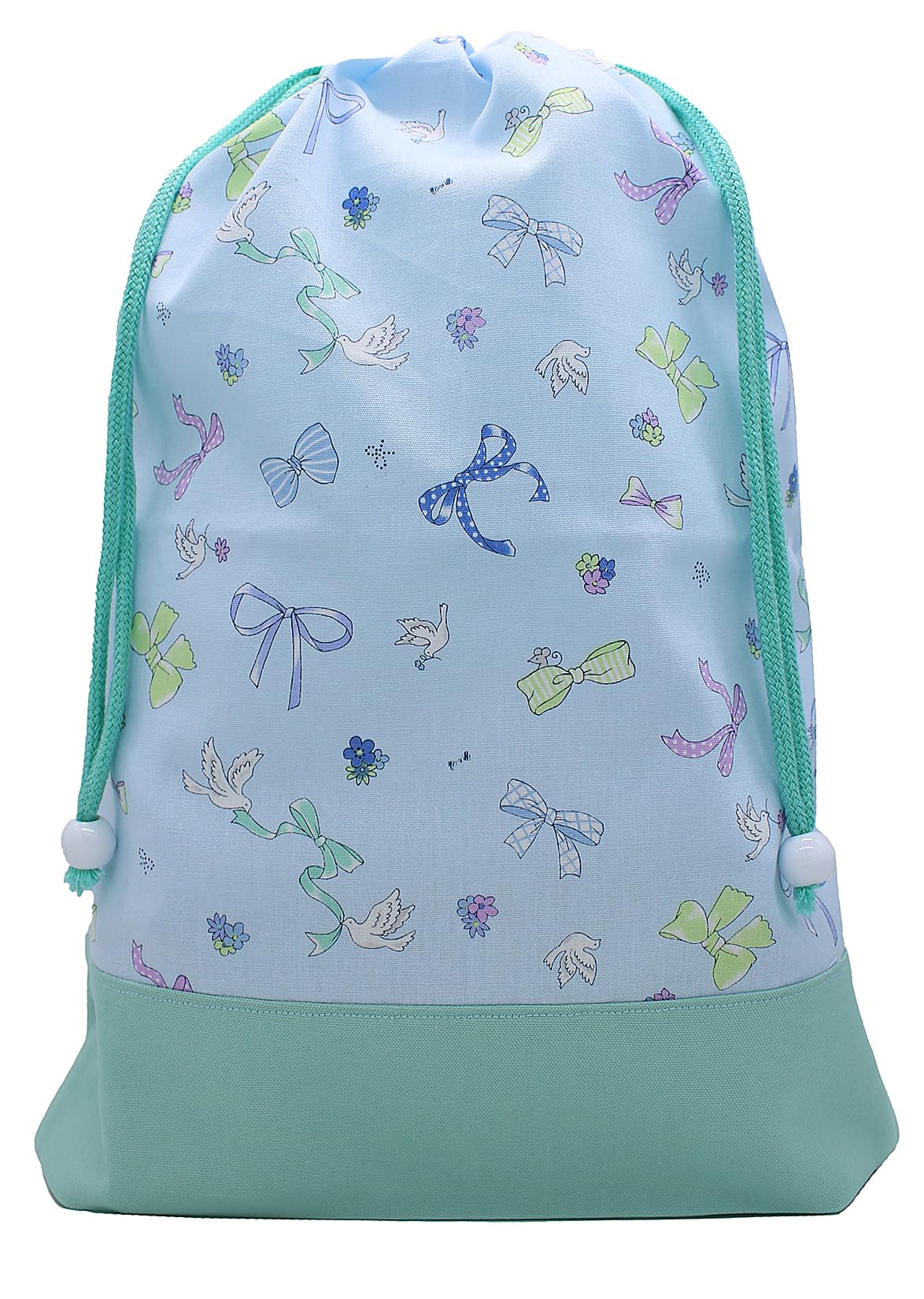 

Gym Bag for Drawstring Travel Pouch with Suitable for Elementary and Made in Includes Name and Dove Sizes BL and L [miwaki] Girls, Gusset, School,
