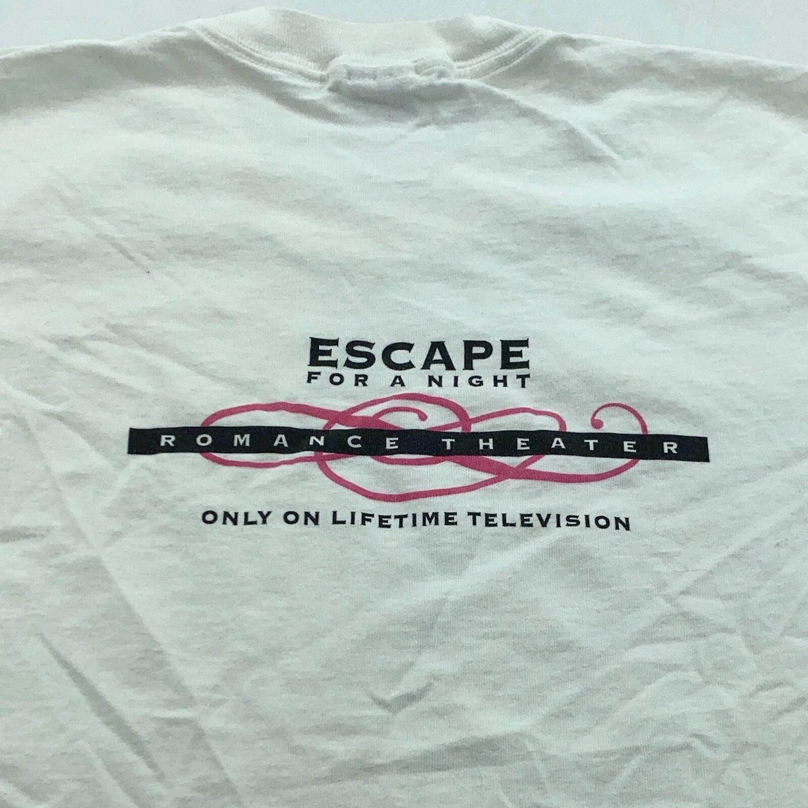 

vintage 90s LIFETIME TELEVISION ROMANCE THEATER T-Shirt MEDIUM movie tv soft S