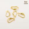 French D-Shaped 14k/18k Gold-Plated Copper Ear Hooks & Studs - DIY Jewelry Accessories
