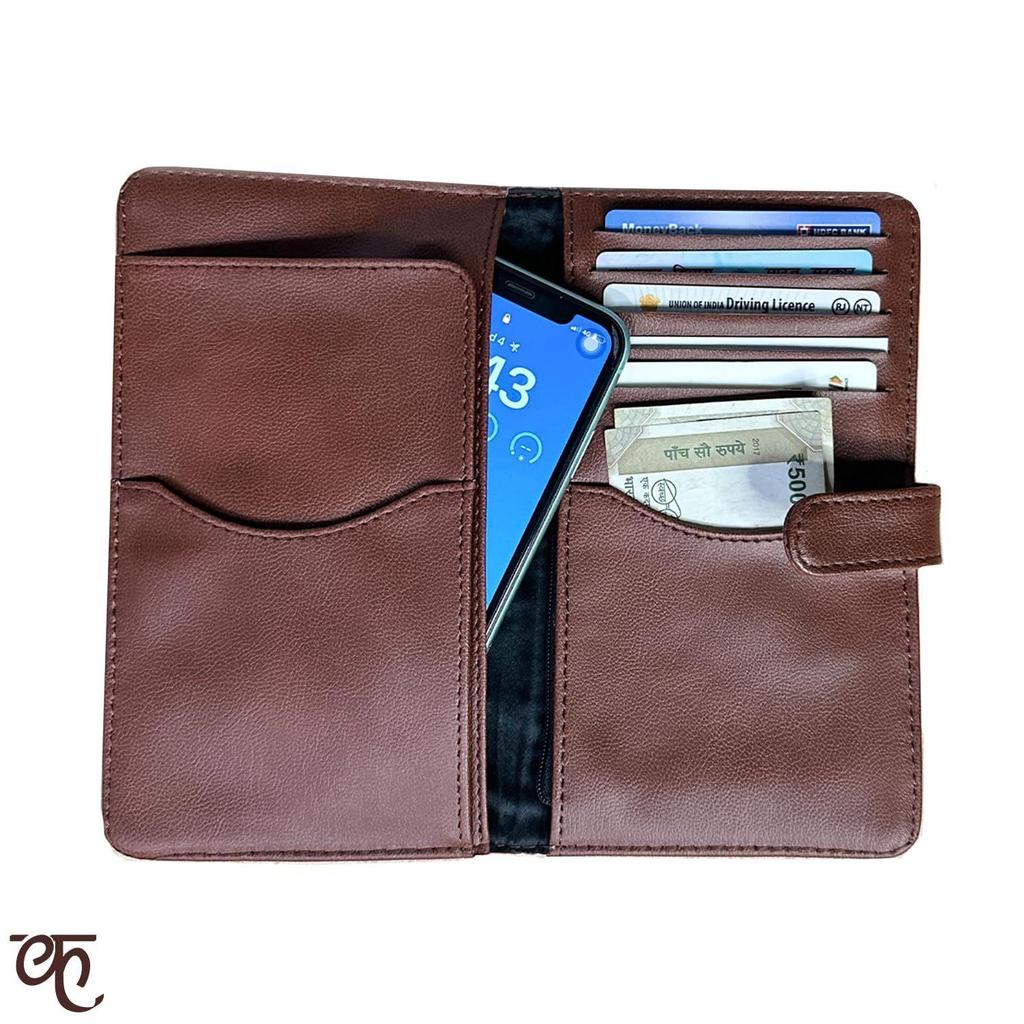 Portefeuille pour Femme | Portefeuille Passeport en Cuir Végan pour Femmes | Long Portefeuille Bifold pour Femmes Portefeuille, Cadeaux d'Anniversaire pour Femmes