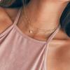 2Pcs/Set Necklace Exquisite Double Layers Alloy Heart Love Ball Chain for Dating