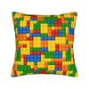 Classic Red Green Blue Yellow Building Blocks Bricks Pillow Case Comfy Pillow Cover Funny Pillowcases For Living Room Sofa