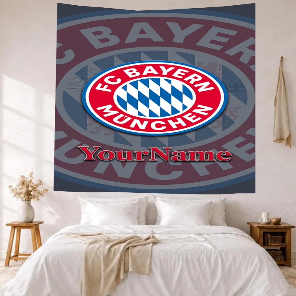 Bayern Munich Custom Your Name Wall Decor Tapestry Art For Pet Memorial Birthdaywedding Party Backdrop Family Gift