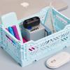 Stackable Mini Foldable Transparent Storage Box - PP Sundries Drawer Basket