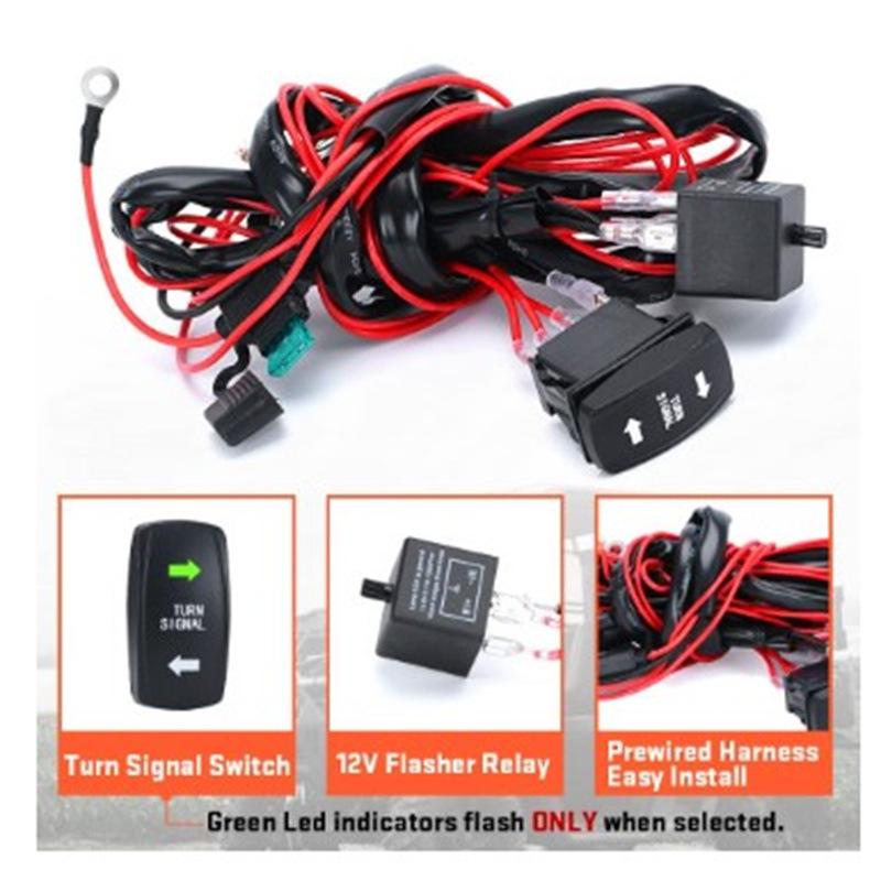 Universal ATV/UTV Turn Signal & Horn Kit with Flasher Relay for Vehicle Modification