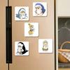 Hand Drawn Cute Cat Magnetic Refrigerator Magnets Soft Magnetic Decorative Stickers, Personalized Kitchen Refrigerator Magnets