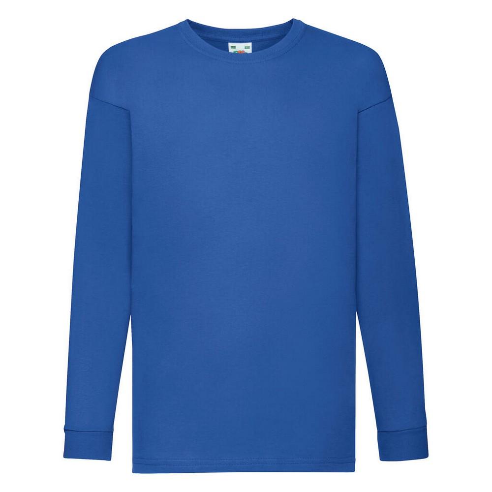 Fruit Of The Loom Childrens/Kids Valueweight Plain Long-Sleeved T-Shirt