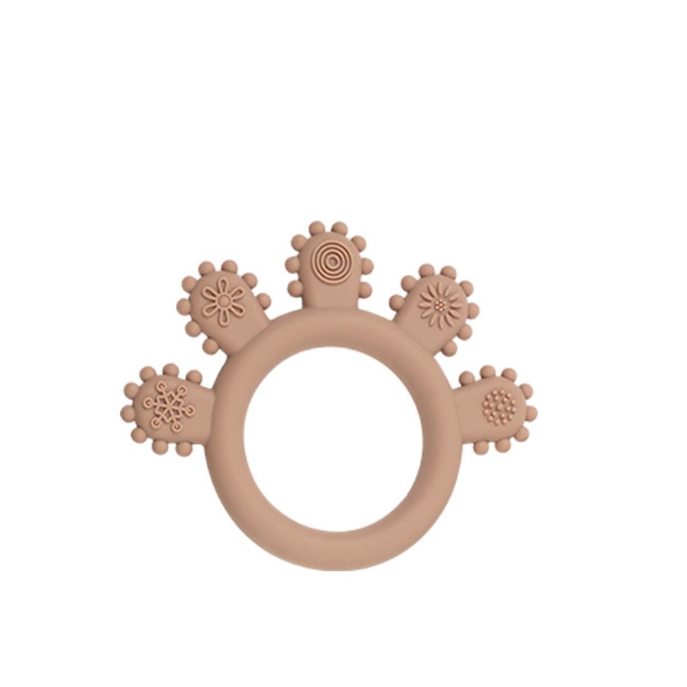 Food Grade Silicone Baby Teething Toys BPA Free Infant Chew Toys Silicone Teething Ring  Newborn