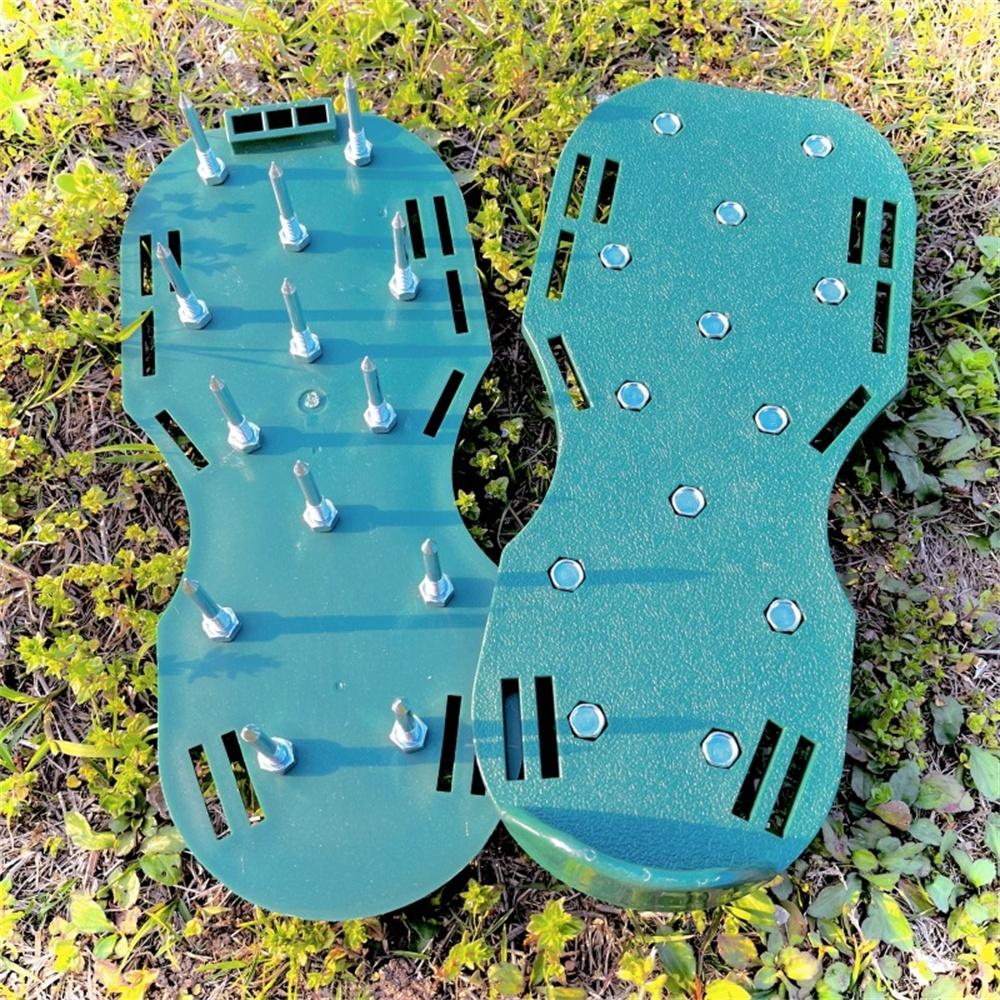 

Garden Lawn Loose Soil Shoes Garden Yard Grass Cultivator Scarification Nail Tool 4.2cm Lawn Aerator Spikes Shoes Garden Tools зелёный