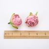 5/10Pcs 4cm Artificial Silk Tea Buds Roses Heads for Wedding DIY Wreath Scrapbook Fake Flowers Wall Decorations Home Room Decor