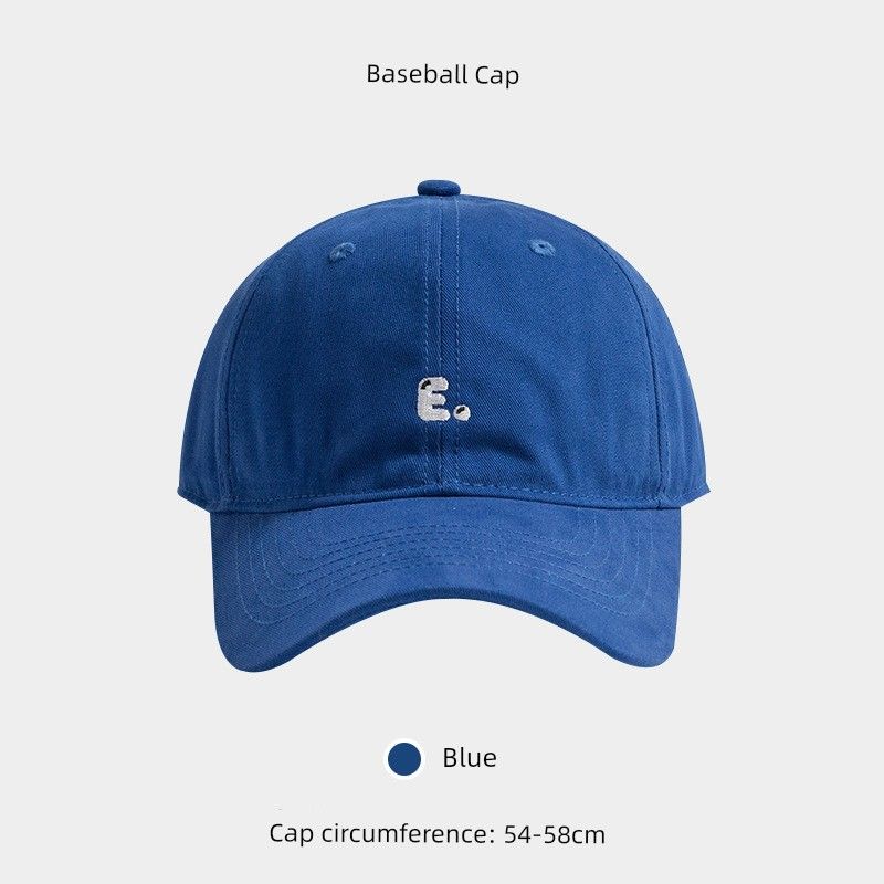 

Spring and Summer New Hat Women Korean Style Versitile Fashion Baseball Cap Japan fashion Simple Couple Student Soft Top Brim Hat Male 349 blue E baseball cap All yards