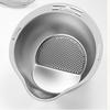 304 Stainless Steel Gold Rice Washer Strainer Bowl Rice Washing Bowl Sieve Colander Fruit And Vegetable Strainer Kitchen Tools6