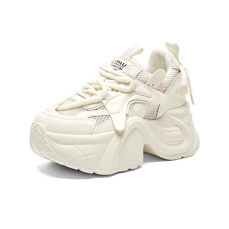 Thick-soled inner heightening dad shoes women's versatile breathable casual women's shoes 2025 spring and summer sports shoes children's high value