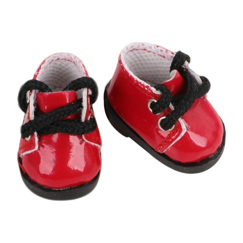 Multi Color Mini Doll Shoes Set Of 6 Pairs For 17cm/6.7in Dolls Detailed Craftsmanship Leather Style Footwear
