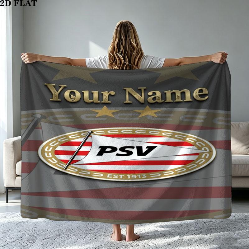 1PC Philips Sport Vereniging Custom Name Patterned Flannel Blanket Suitable For All Seasons for Home Decor Warmth and Comfort Gifts Holiday Present