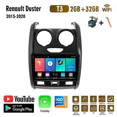 Araba radyo Android Renault Duster 2015 - 2020 için LADA Largus 2021 için multimedya oynatıcı navigasyon GPS WIFI Carplay 2 + 32GB