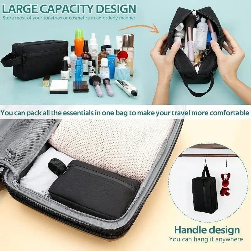 Portable Travel Portable Double-layer Waterproof Wash Bag Makeup Bag Makeup Brush Storage Bag Large Capacity Beauty Storage Bags