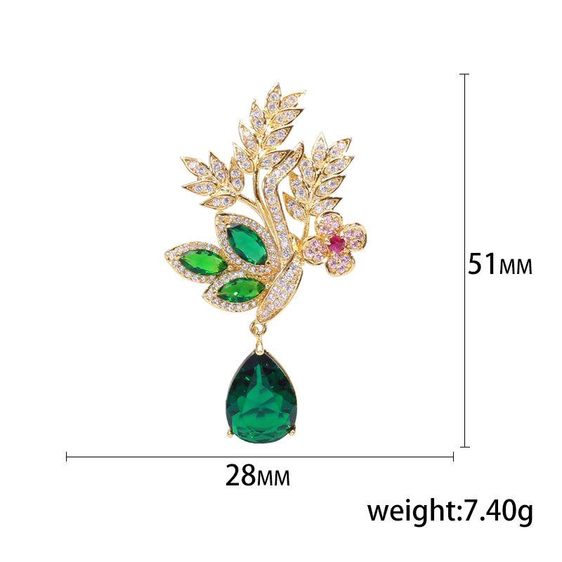 Flower Rhinestone Bouquet Crystal Pendant Brooches Badge Pin For Women Lady Clothing Flower Wedding Party Jewelry & Dress Accessory for Women