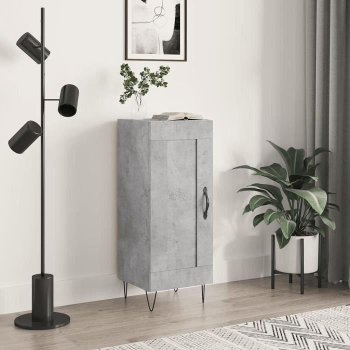 VidaXL Buffet Gris béton 34,5x34x90 cm Bois d'ingénierie 830440