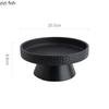 Round Ceramic Pasta Steak Plate Salad Bowl Soup Basins Cooking Plate Kitchen Solid Color Tableware High Foot Snack Desserts Tray
