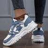 MCTIN Couples Chunky Sneakers Casual Lace Up Platform Shoes for Women Star Decor Men Sports Shoes