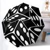 1pc Dice Pattern Automatic Open/close Umbrella, 8-Rib Sturdy Structure, Auto Folding/Opening, Portable Travel Umbrella for Women,248