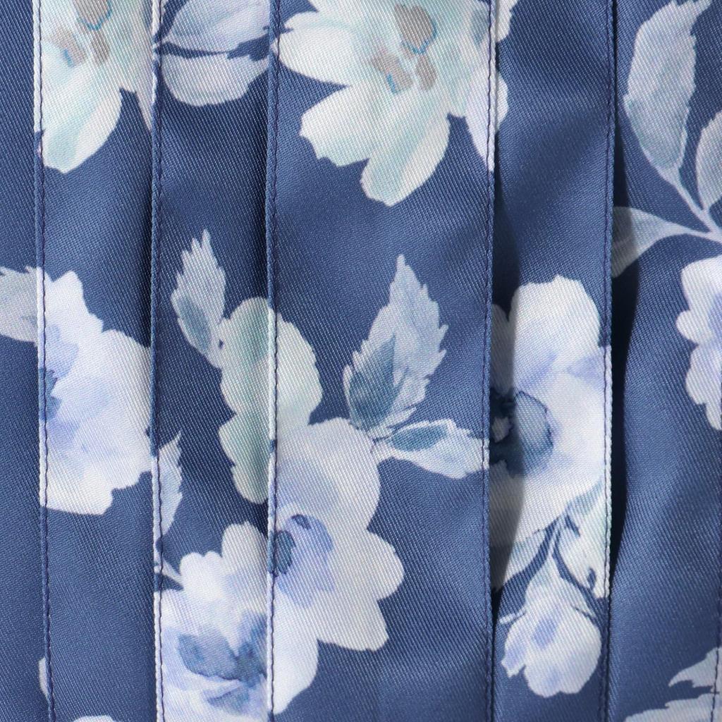 Afternoon Tea Living JR73 Watercolor Flower Ribbon Apron, Navy