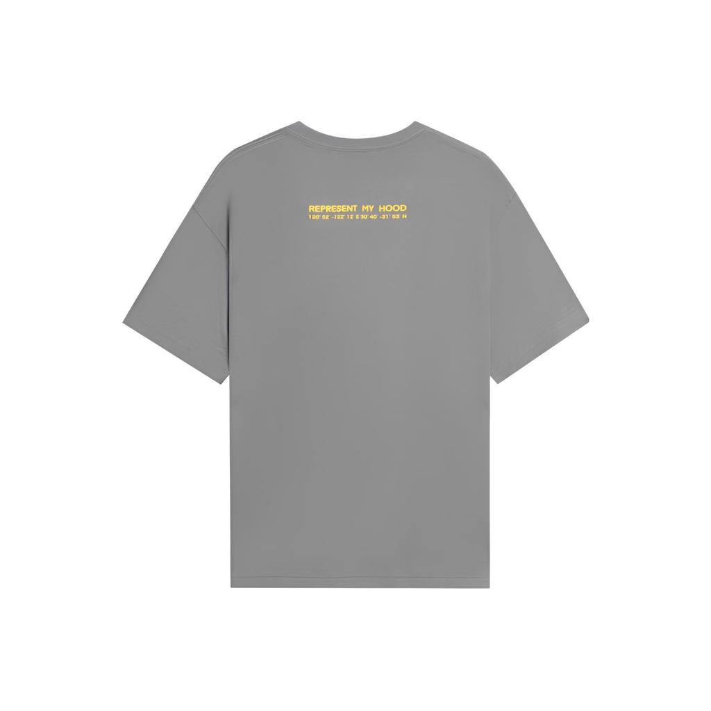 Li Ning Badfive Graphic Print Round Neck Pullover T-Shirt Unisex T-Shirts Iron-Grey AHSSB03-3