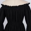 2024 Women's Medieval Vintage Christmas Off-the-Shoulder Bell Sleeve Dress