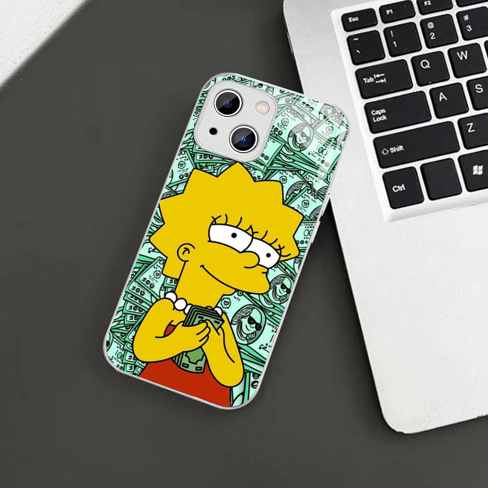 

Adult Animation Simpsons Tempered Glass For Iphone 14 13 12 11 Pro Mini XS MAX 14Plus X XS XR Cover iphone 12pro max