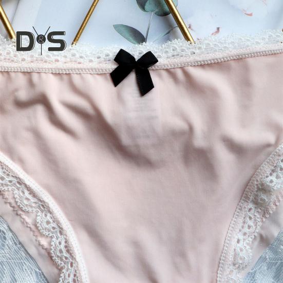 Damen-Unterwäsche aus Eisseide, sexy, niedrige Taille, Spitzenhöschen, nahtlos, unsichtbar, atmungsaktiv, Stretch-Unterhose