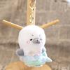 Cute Dress Up Seal Plush Keychain, Small Stuffed Animal Otter Pendant for Bag Backpack Purse, Kawaii Key Ring Charm, Gift for Girls Women