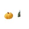 Halloween Pumpkin Pillows Sofa Cushion And Peacock Statue Animal Sculpture Collection for Bedroom