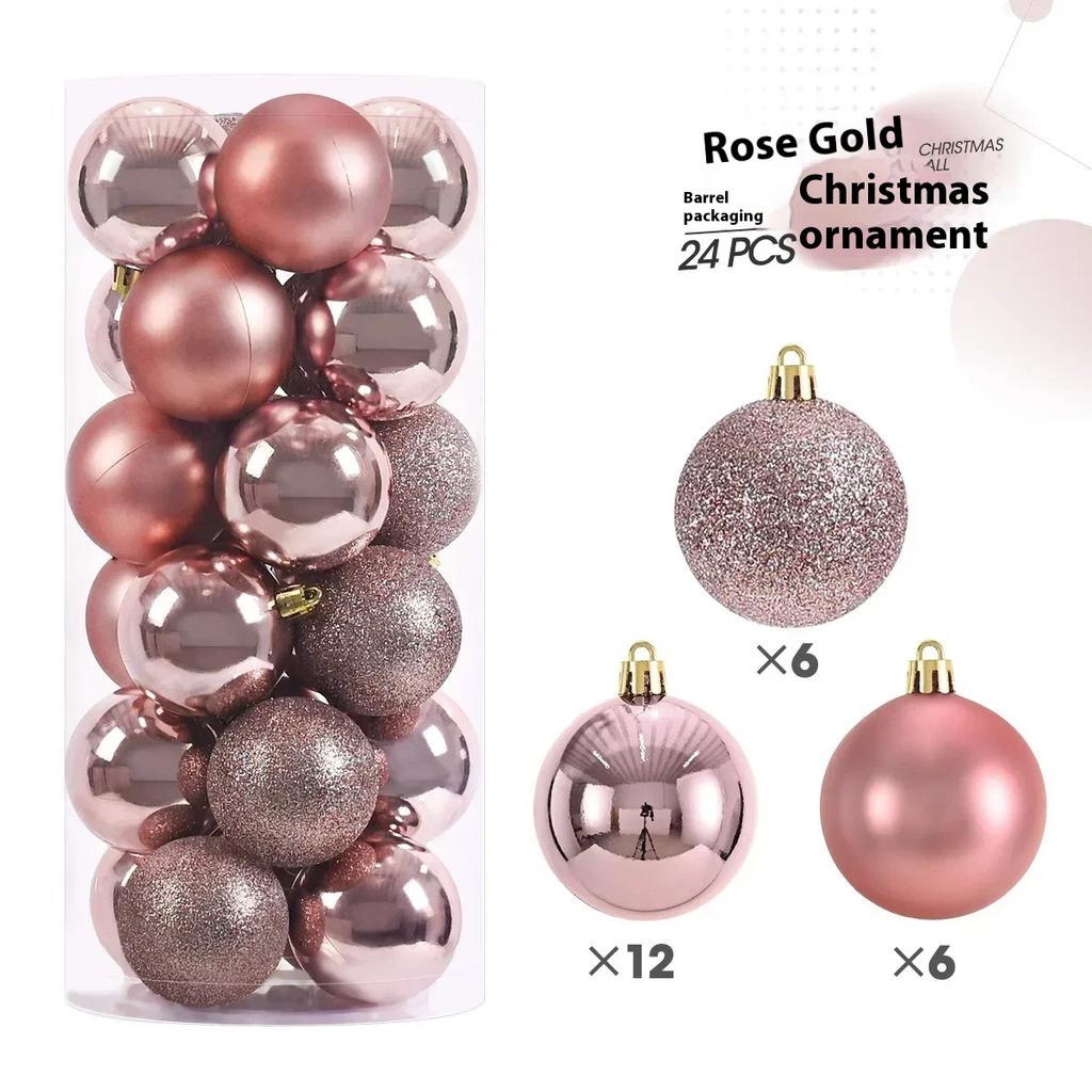 24pcs 6cm Christmas Tree Balls Big Christmas Ball Multicolor Ball Decorations Christmas Tree Ornaments Set for Home Party