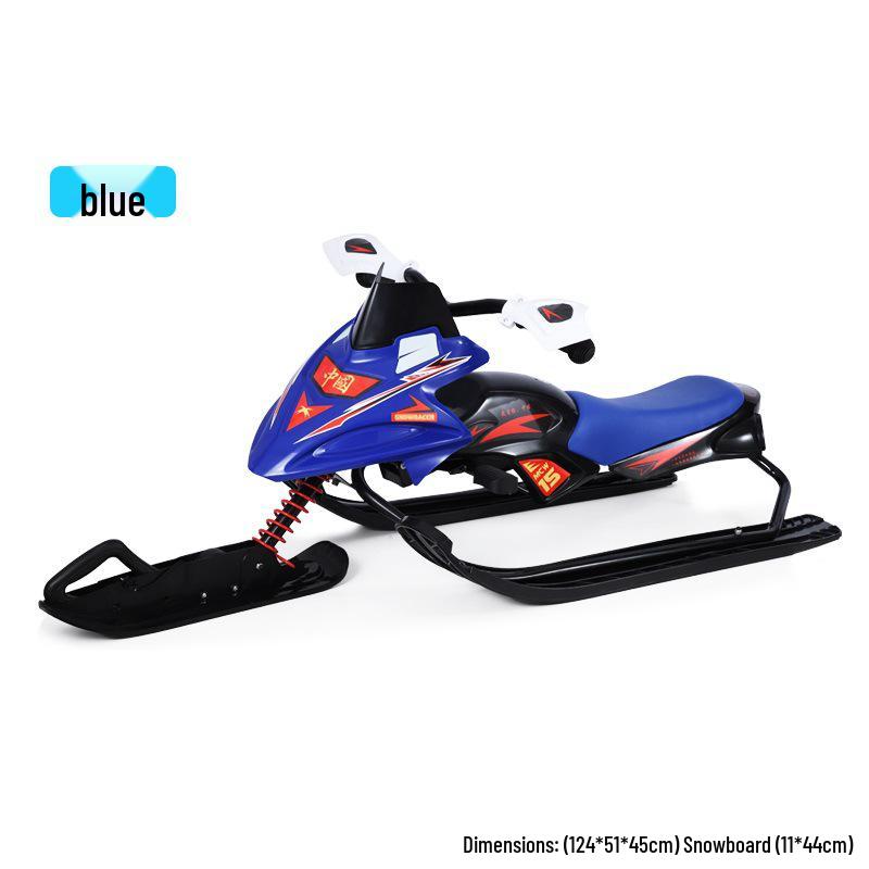 Adult-Child Dual-Use Cross-Country Sled with Brakes for Snow and Ice