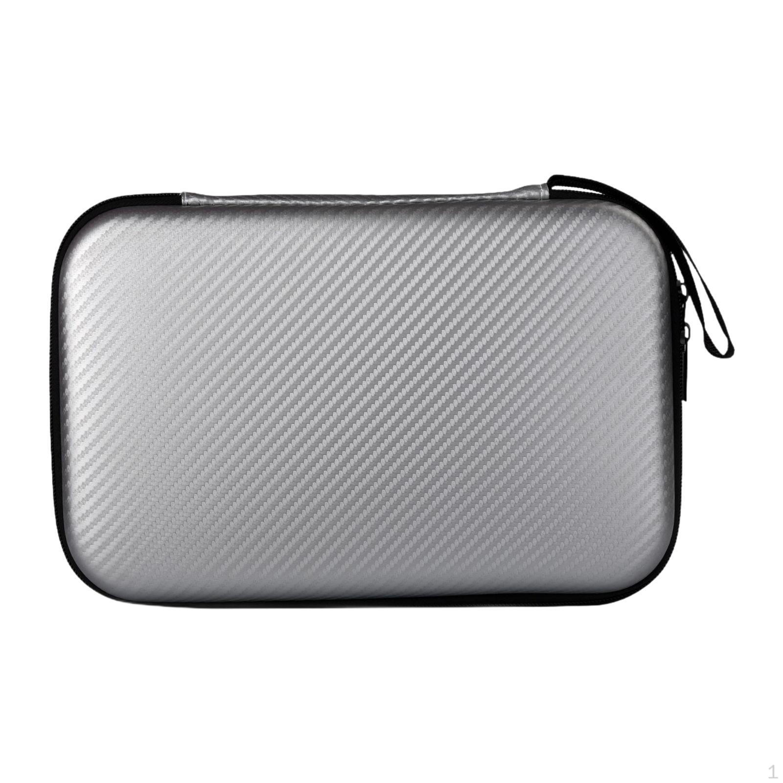 

Чехол для ракетки для пинг-понга с жестким корпусом, защитный чехол, держатель для переноски, для настольных игр с 2 ракетками серебряный