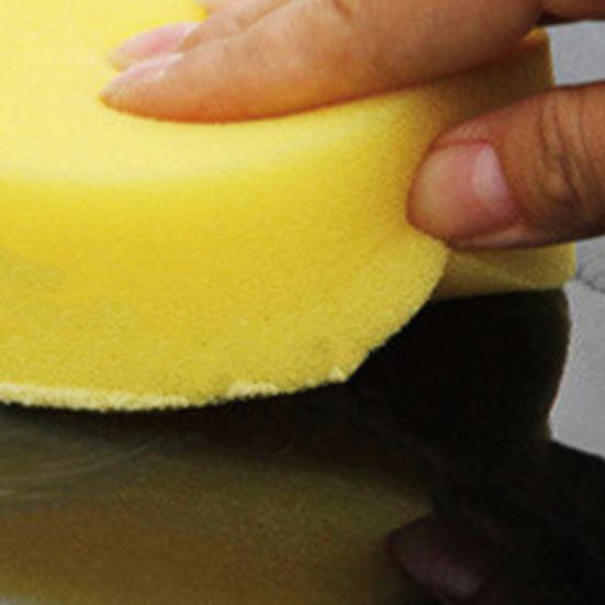 1Pc/12Pcs Waxing Sponge Porous Effortless High Density Super Soft Hand Tool Car Cleaning Durable Yellow Car Polish Wax Applicator Pad for Car