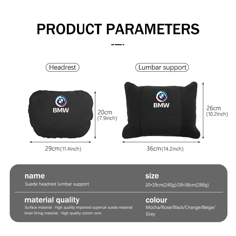 Car Seat Headrest Safety Head Neck Rest Relax Cushion Pad Protector Pillow For BMW E90 E60 E93 E87 G01 G20 X3 X5 F30 F20 G05 G06