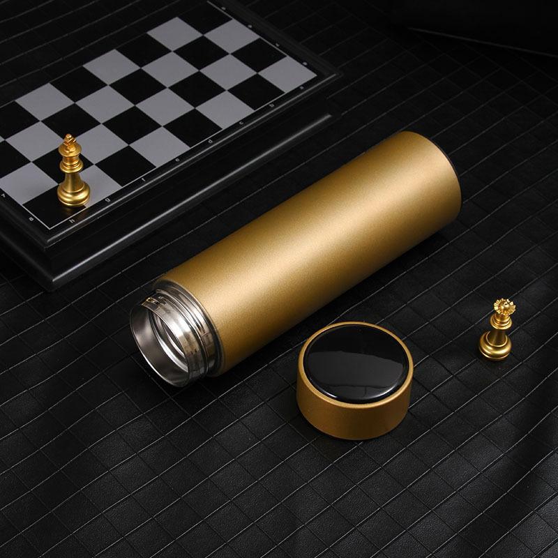 Smart 304 Stainless Steel Thermos Cup Touch Temperature Display Vacuum Straight Body Cup Business Office Double Layer Gift Cup