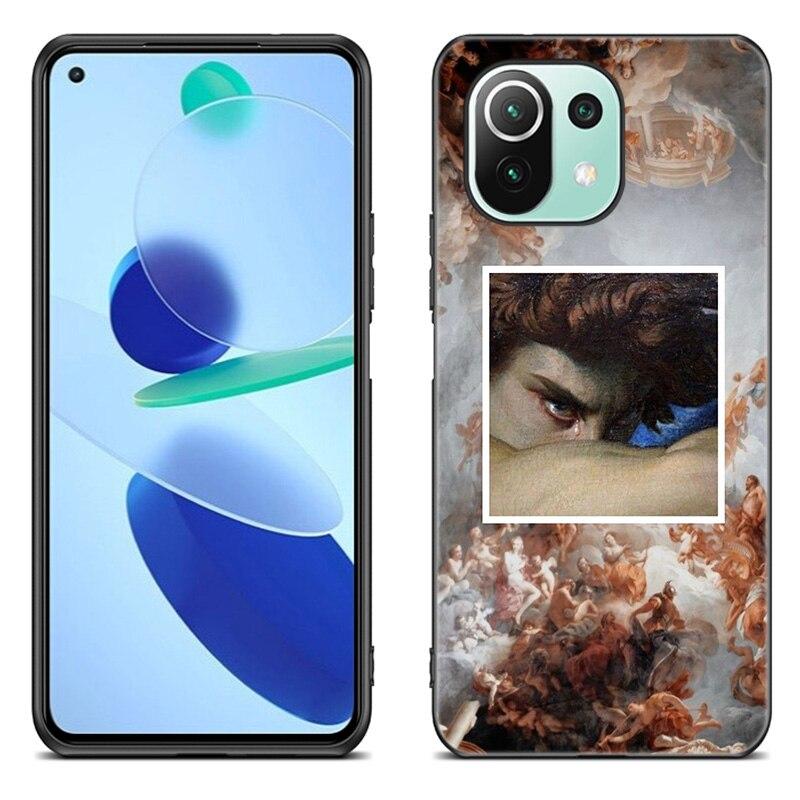 Renaissance Art Painting Case For Xiaomi Mi 11 Lite NE 11i 10T 11T Pro A2 A3 Lite POCO F3 M3 M4 C31 X3 Pro NFC GT Black Cover