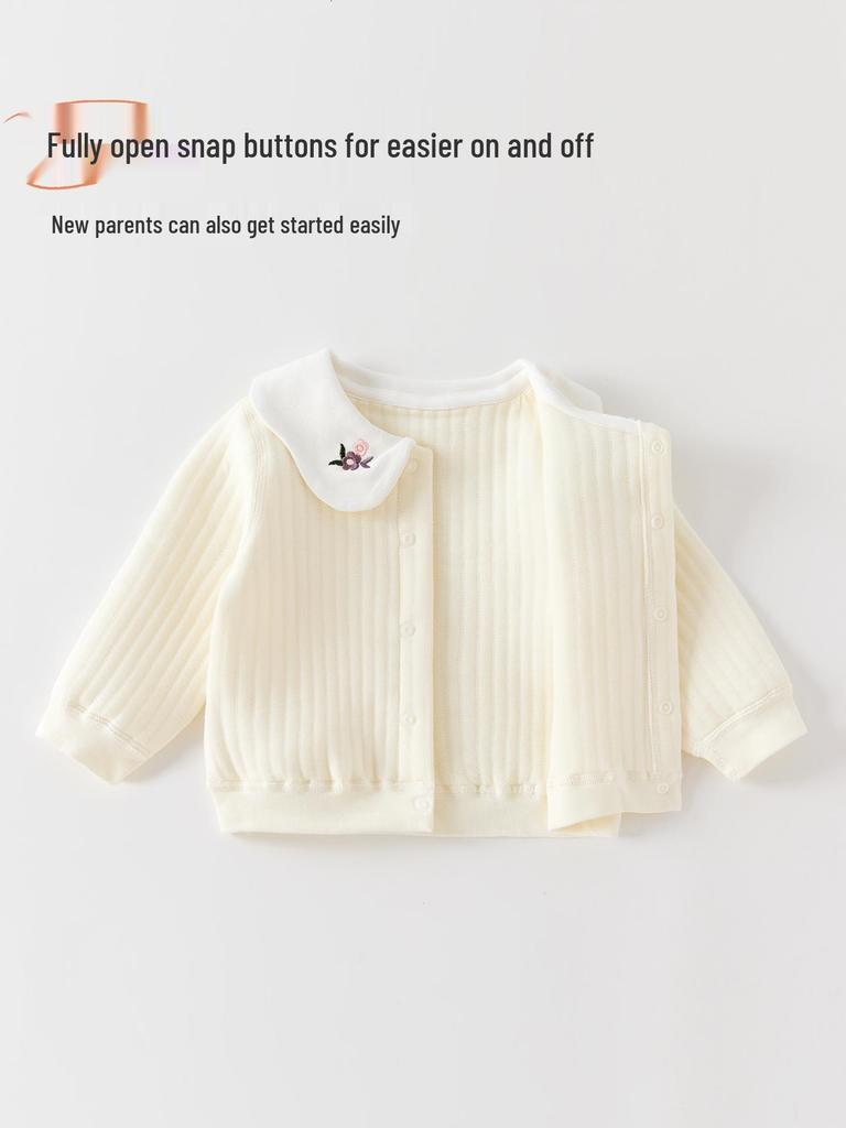 Gesteppter Herbst-/Winter-Cardigan für kleine Mädchen - Niedlicher, warmer, kurzer Mantel für Ausflüge