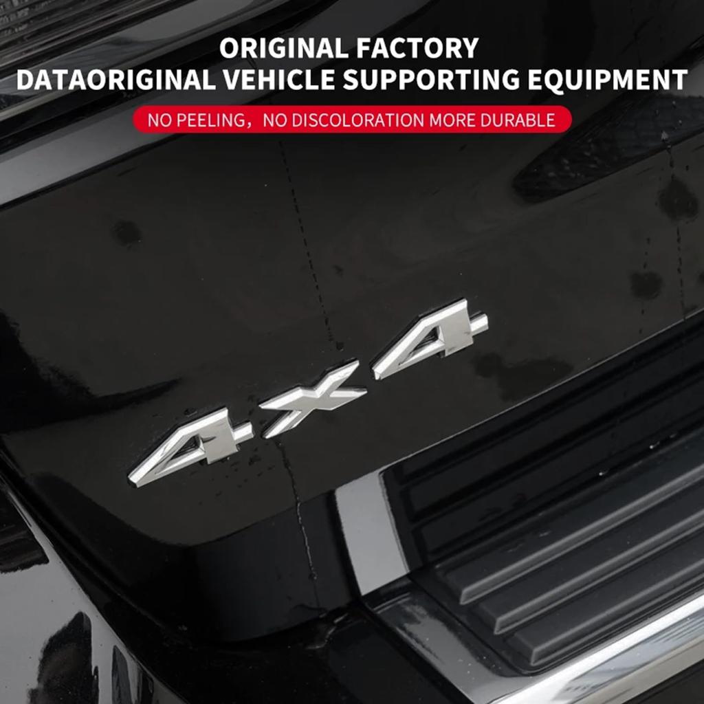 NOELAMOUR Samolepka s emblémem auta 4x4 Sada 2 3D 3D 3D 4wd Stylová nálepka (Černá)