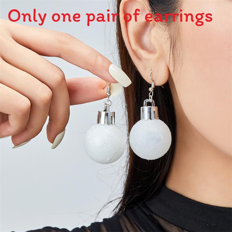 

Colorful Christmas Light Bulb Modeling Design Earrings For Women Festive Occasion White