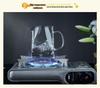 Vanshi High-Temp Glass Teapot with Stainless Steel Filter and Anti-Scald Design - Ideal for Kung Fu Tea