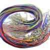 100 Pcs/lot Leather Chains Bracelet Pendant Charms With Lobster Clasp DIY Jewelry Making Findings String Cord 1.5 Mm